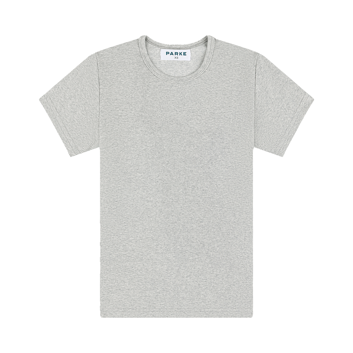 Ribbed Short Sleeve T-Shirt - Grey
